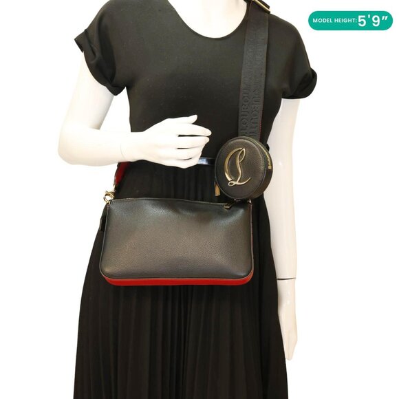 Christian Louboutin Loubila Hybrid Calf Leather Crossbody Bag Red - Picture 2 of 13